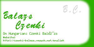 balazs czenki business card